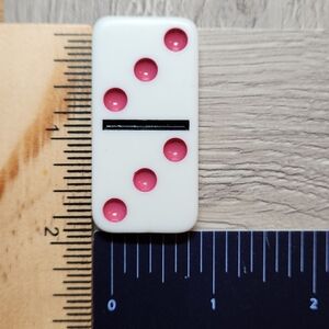 3:3 Replacement Dominoes Large Dot Shiny Color 2 X 1 X 1/4th Double Three 3 Pink